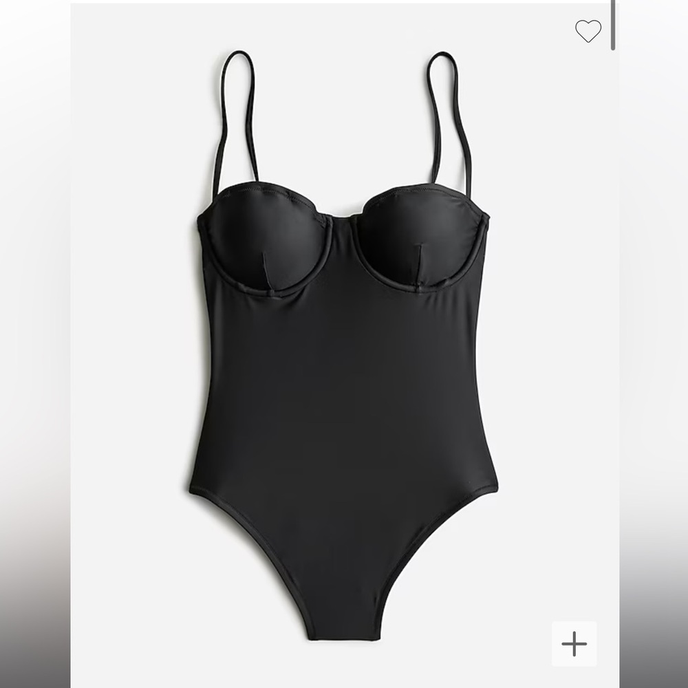 J  Crew Heritage balconette underwire one-piece swimsuit